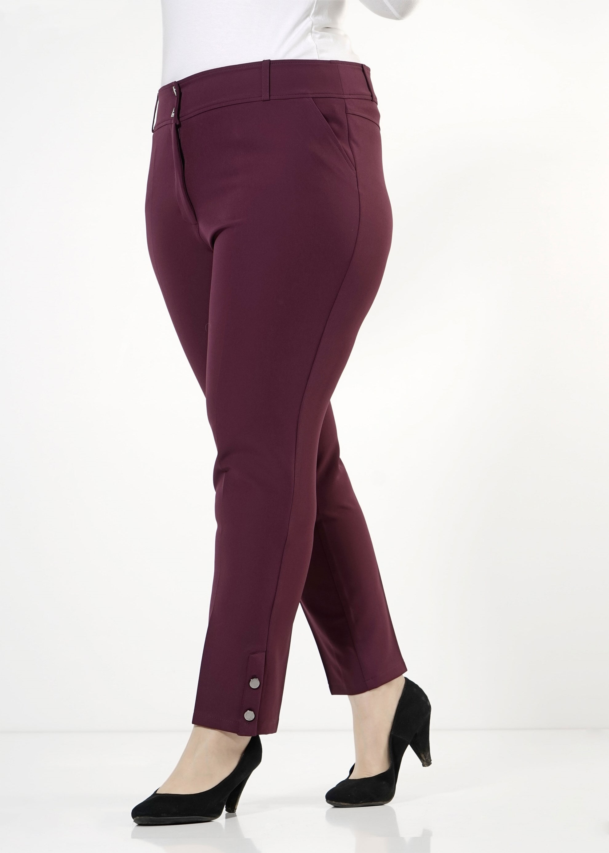 Tesettür giyim MÜRDÜM DÜĞME DETAYLI PANTOLON 7904 