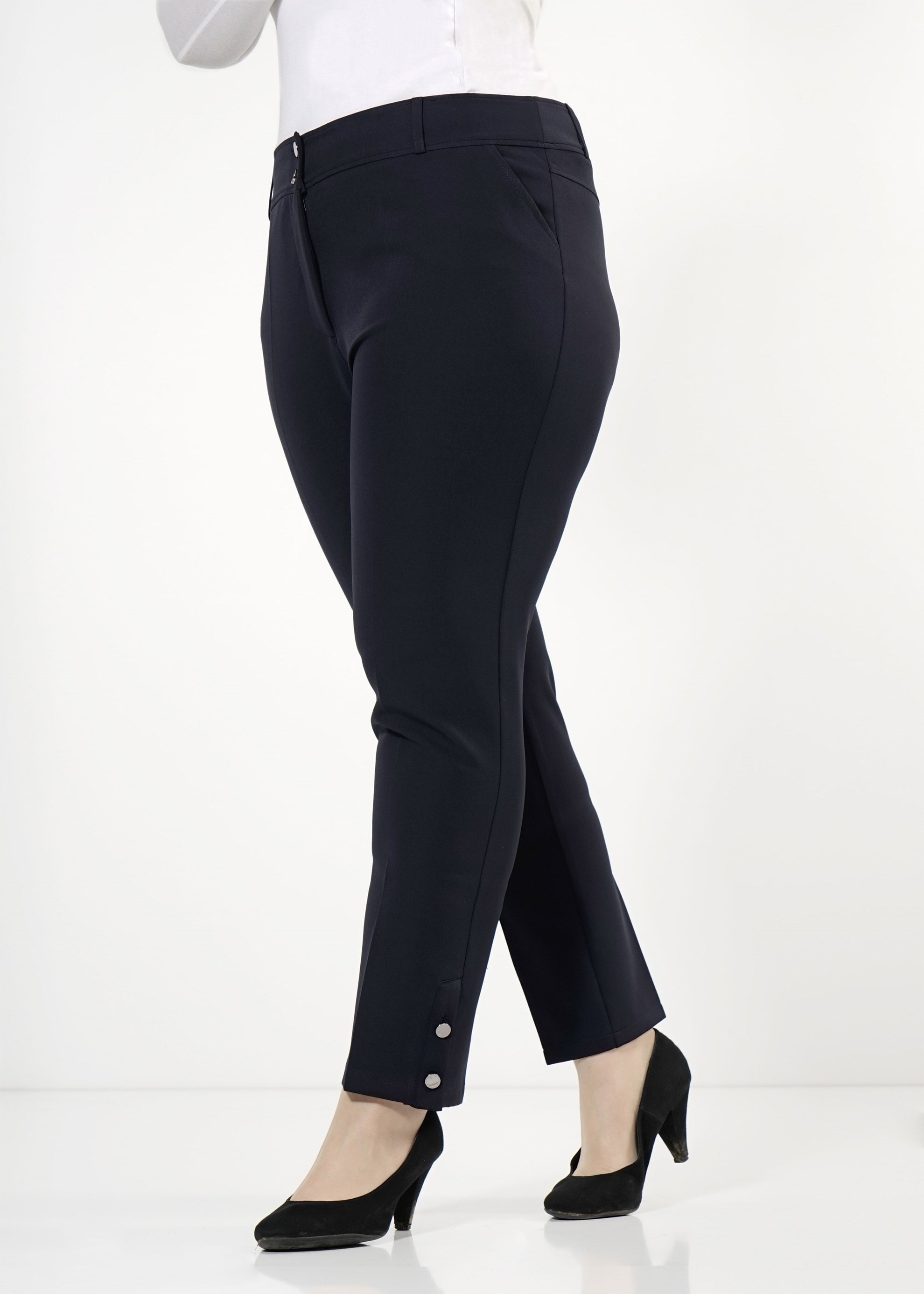 Tesettür giyim LACİVERT DÜĞME DETAYLI PANTOLON 7904 