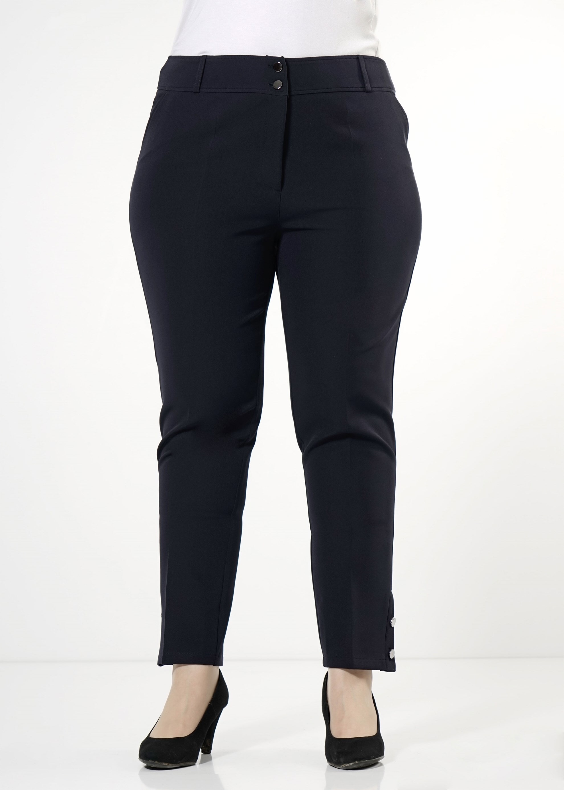 Tesettür giyim LACİVERT DÜĞME DETAYLI PANTOLON 7904 