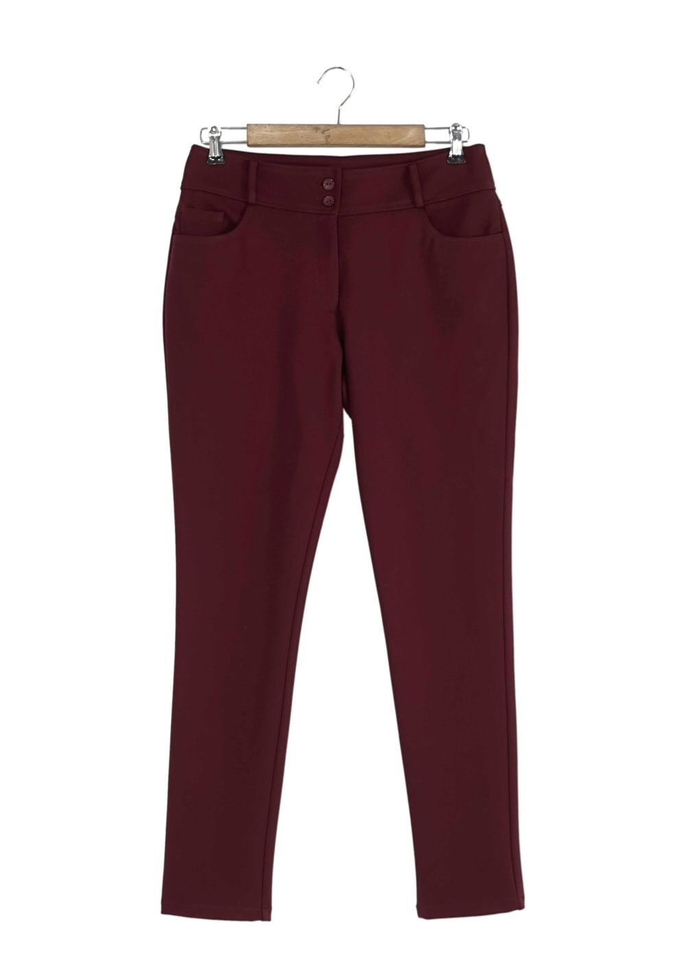 Tesettür giyim BORDO DAR PAÇA PANTOLON 7909 