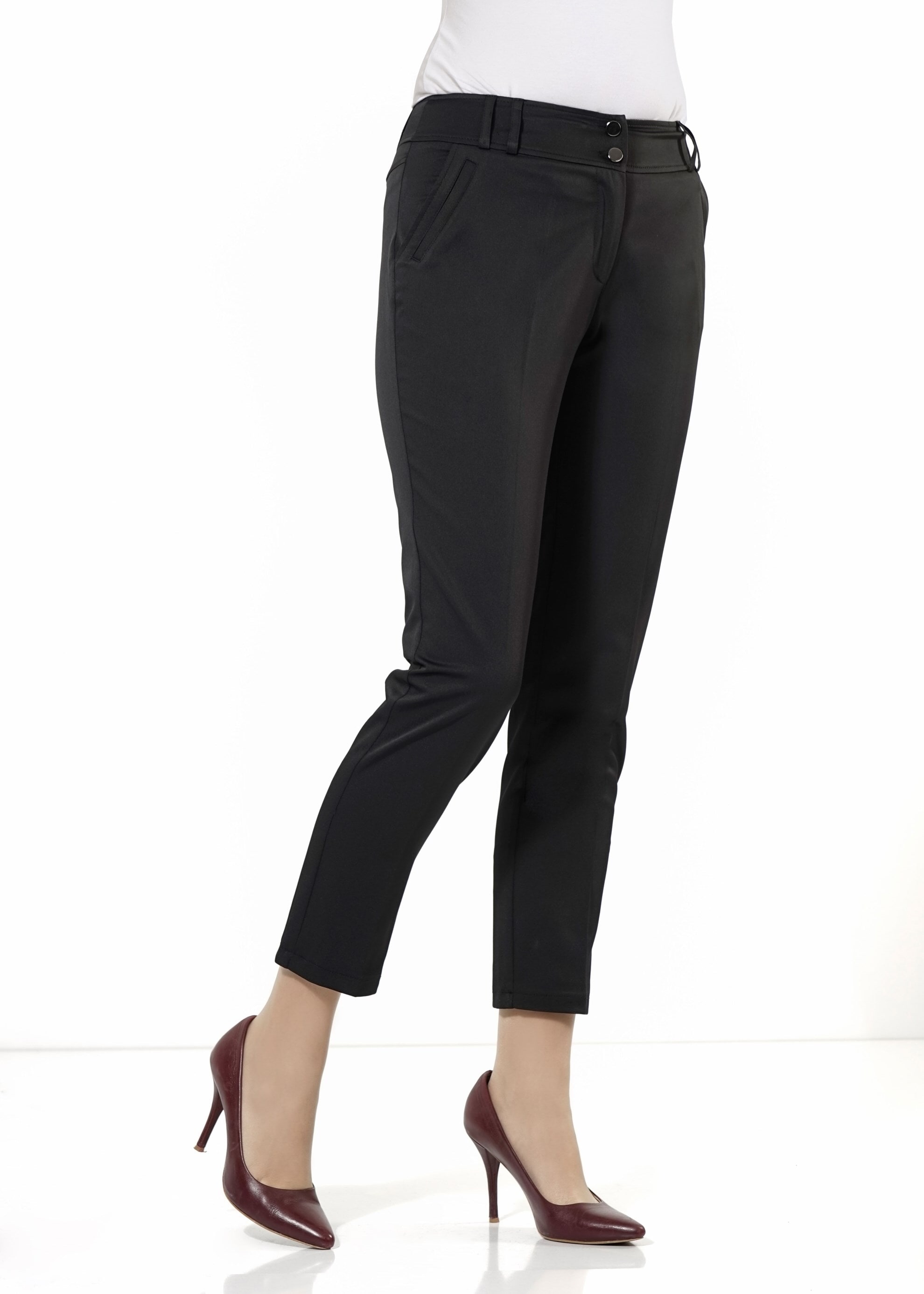 Tesettür giyim SİYAH BORU PAÇA PANTOLON 7912 