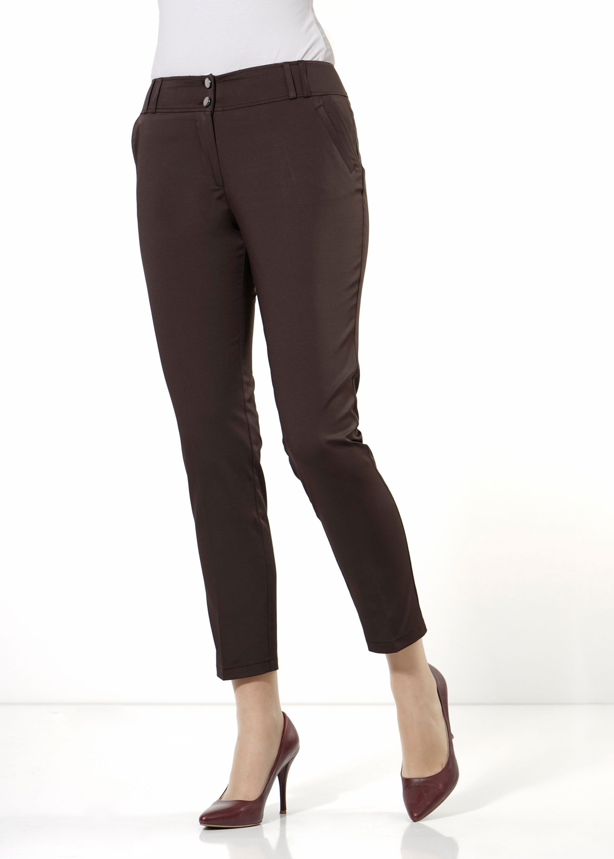 Tesettür giyim KAHVE BORU PAÇA PANTOLON 7912 