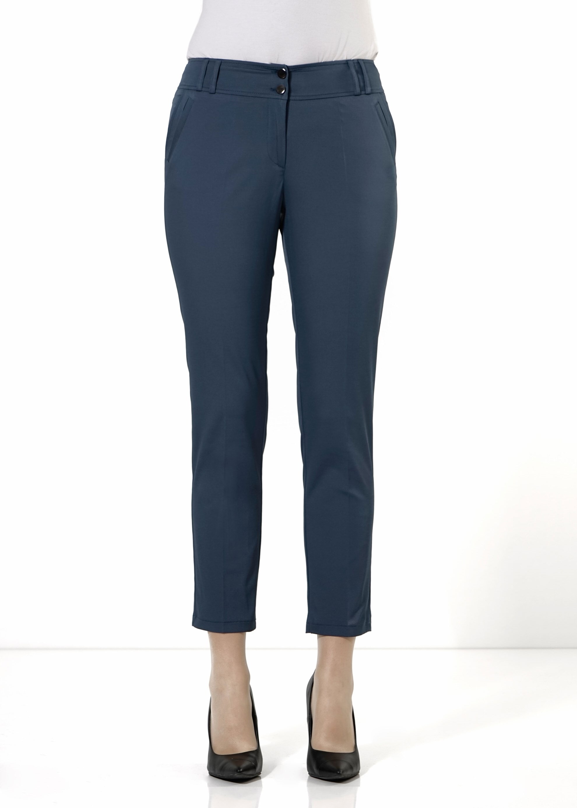 Tesettür giyim MAVİ BORU PAÇA PANTOLON 7912 