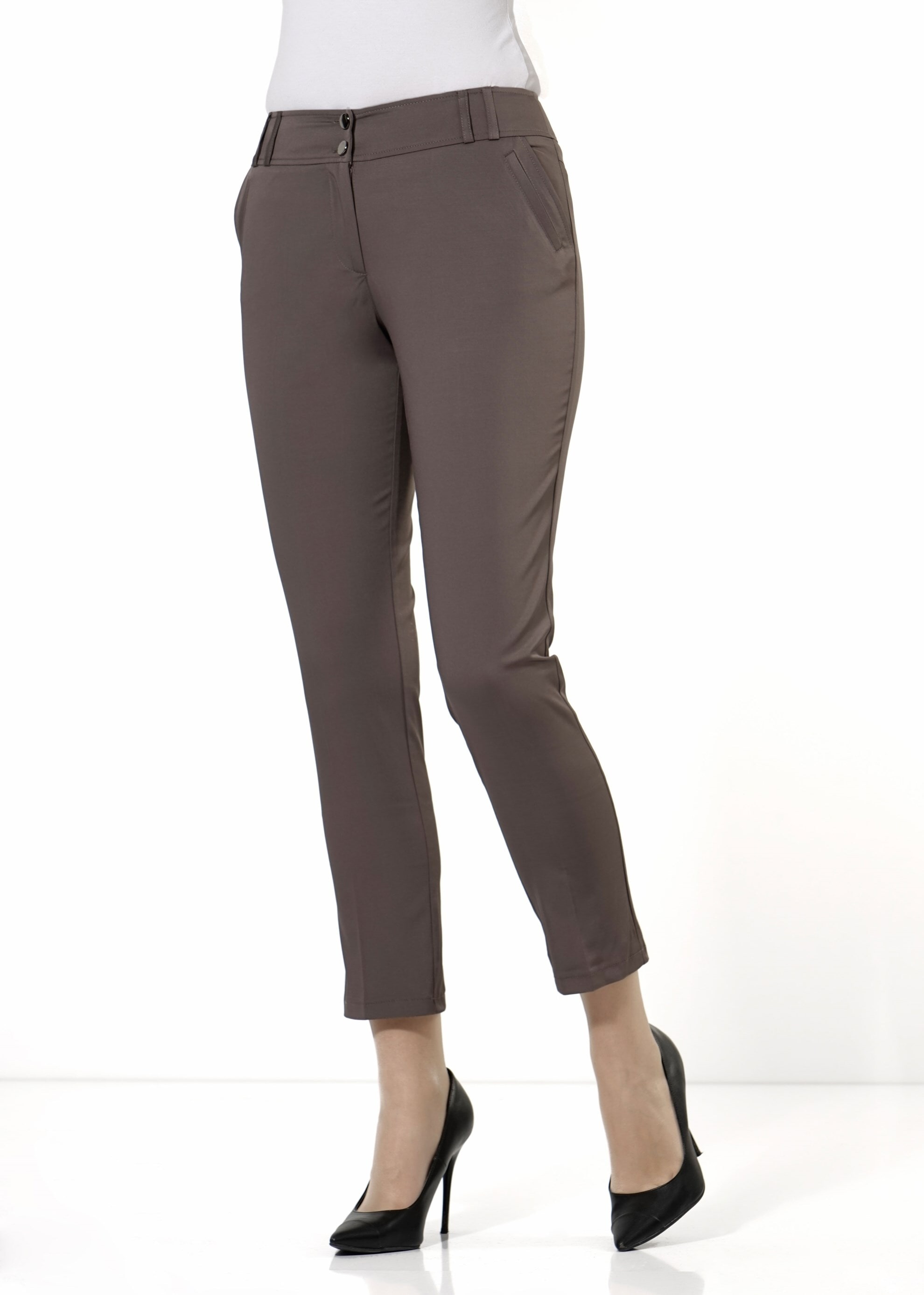 Tesettür giyim VİZON BORU PAÇA PANTOLON 7912 