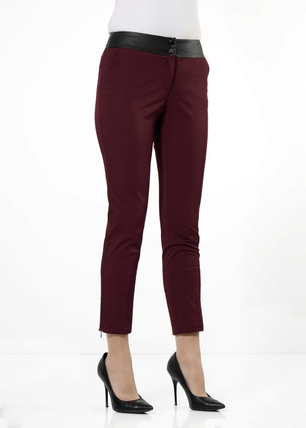 Tesettür giyim BORDO KLASİK KESİM PANTOLON 7914 