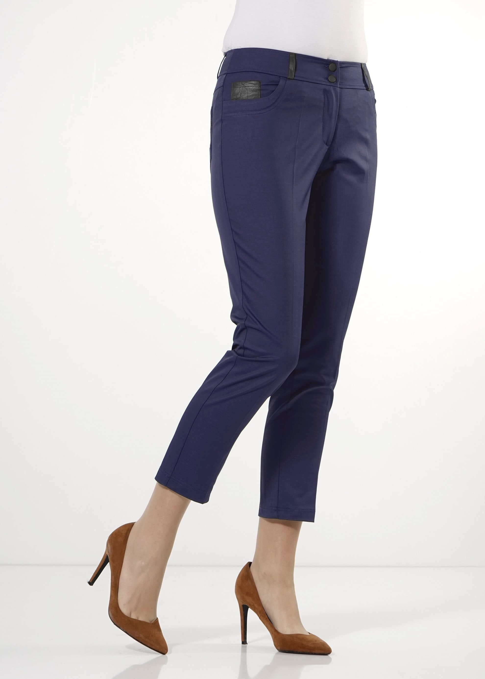 Tesettür giyim LACİVERT DAR PAÇA PANTOLON 7915 