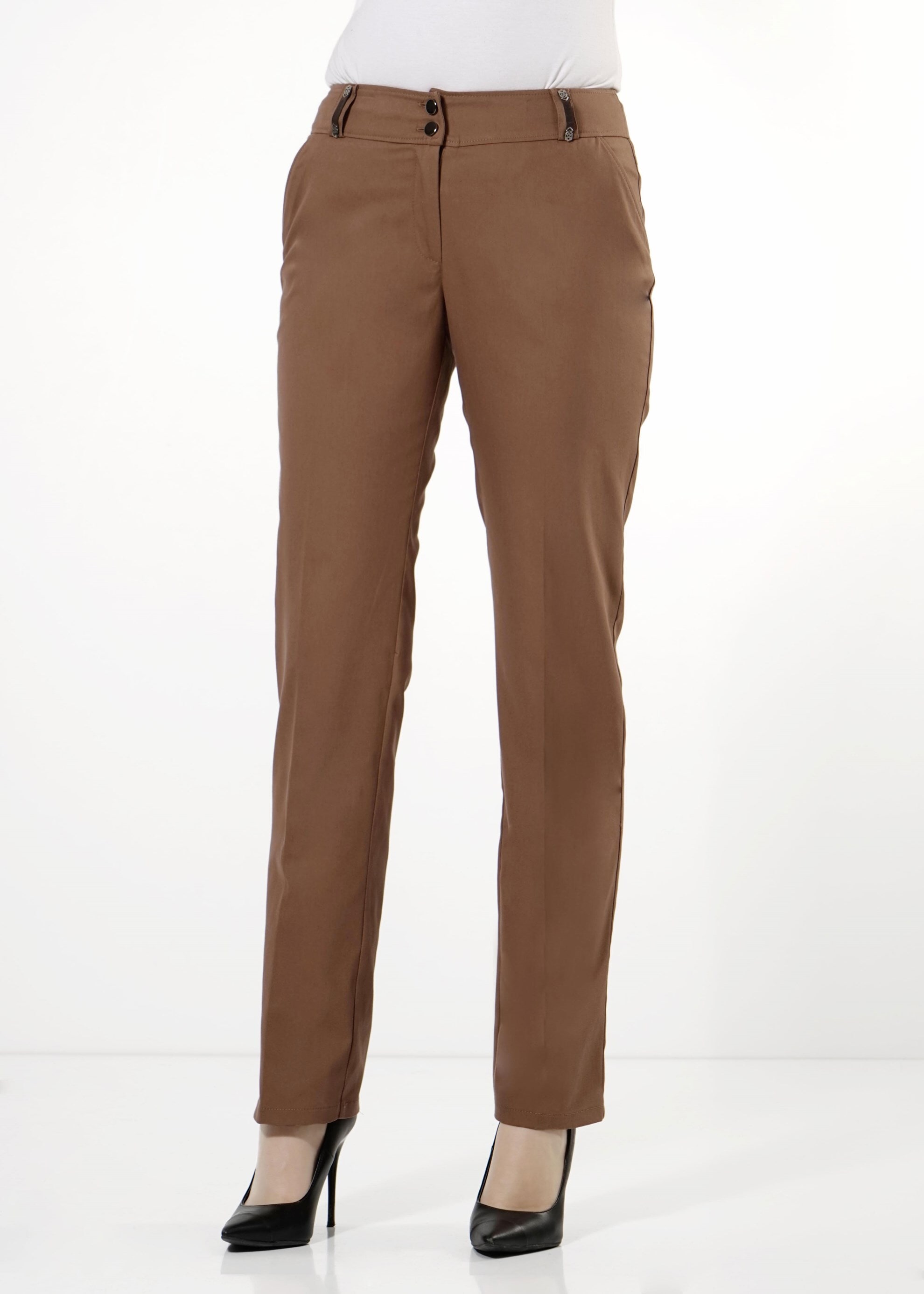 Tesettür giyim TABA BORU PAÇA PANTOLON 7916 