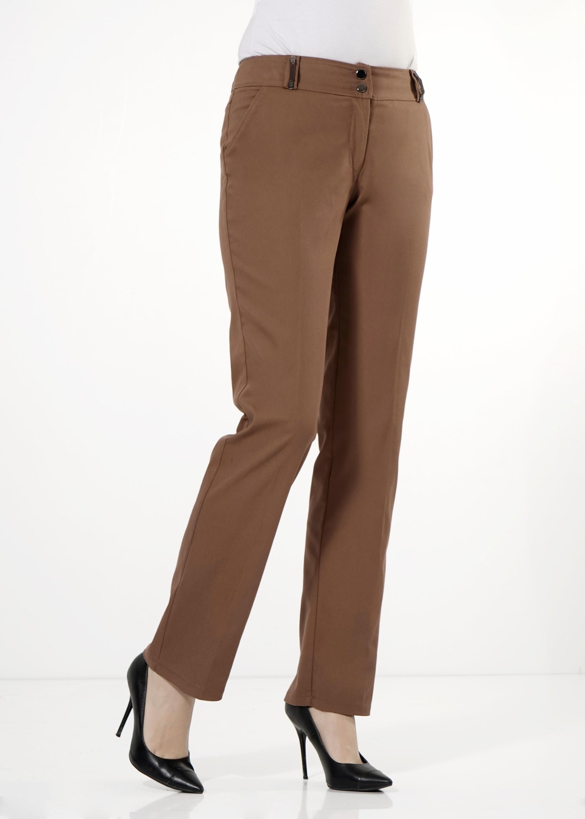 Tesettür giyim TABA BORU PAÇA PANTOLON 7916 