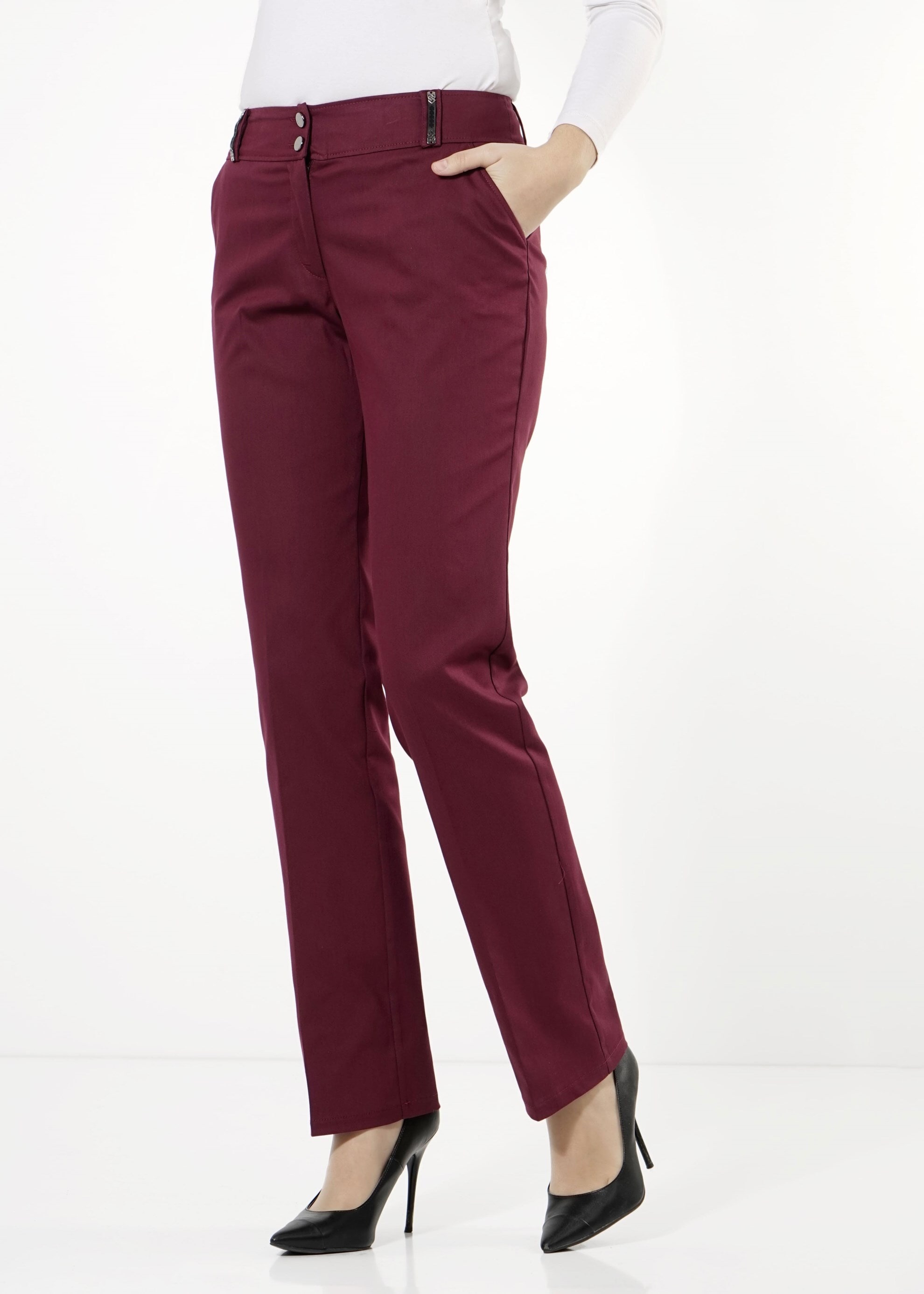 Tesettür giyim BORDO BORU PAÇA PANTOLON 7916 