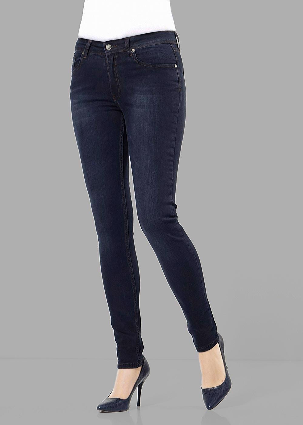 Tesettür giyim LACİVERT DAR PAÇA KOT PANTOLON 7921 