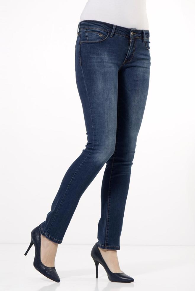 Vêtements hijab BLEU MARINE PANTALON EN JEAN 7924  - ALVİNA