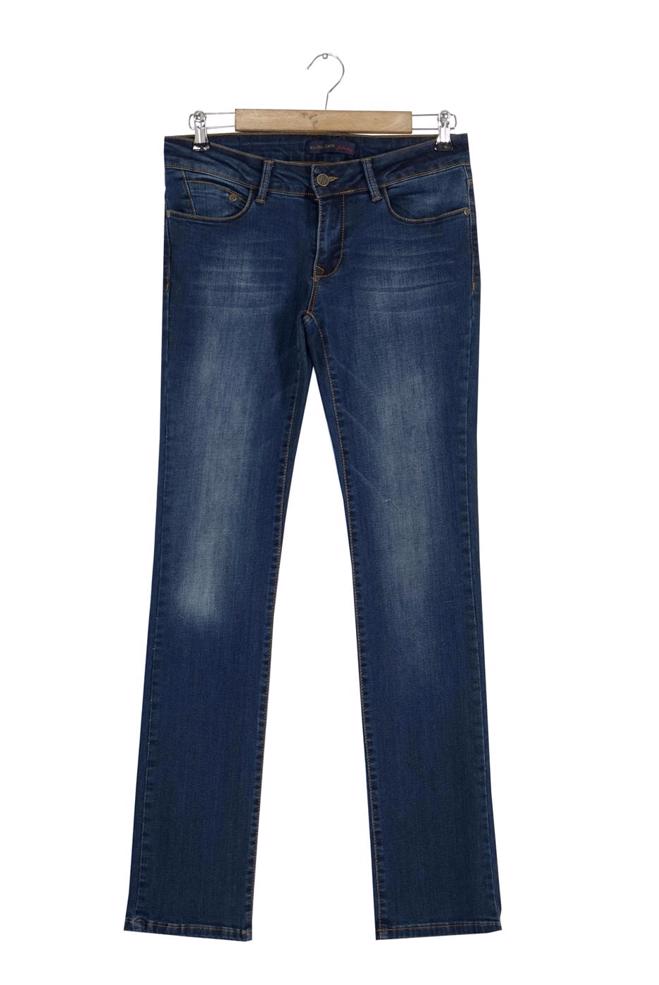 Vêtements hijab BLEU MARINE PANTALON EN JEAN 7924  - ALVİNA