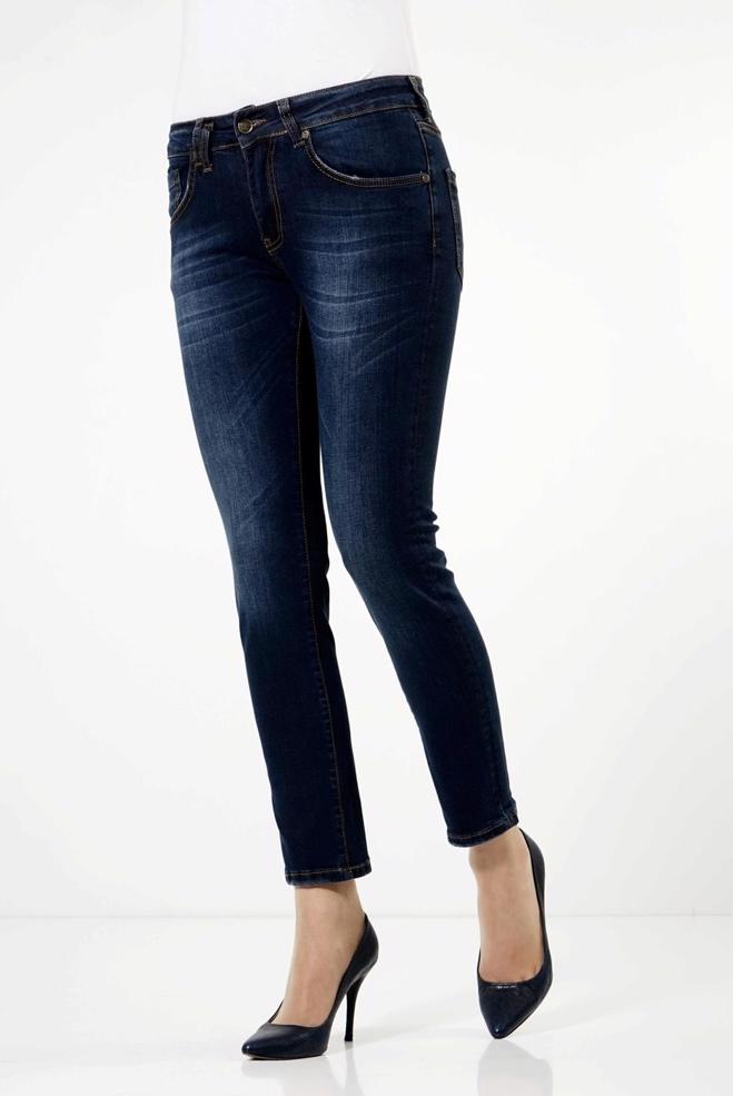 Vêtements hijab BLEU MARINE PANTALON EN JEAN 7929  - ALVİNA
