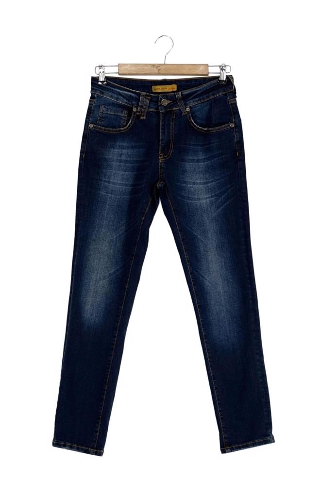 Vêtements hijab BLEU MARINE PANTALON EN JEAN 7929  - ALVİNA
