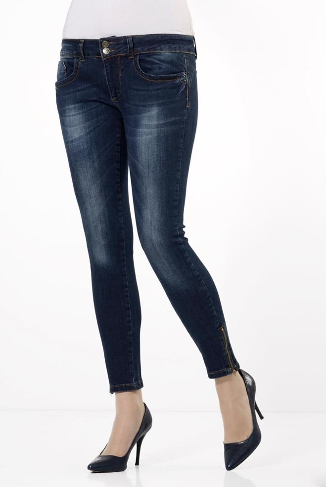 Vêtements hijab BLEU MARINE PANTALON EN JEAN 7932  - ALVİNA