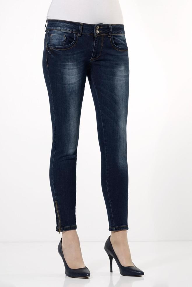 Vêtements hijab BLEU MARINE PANTALON EN JEAN 7932  - ALVİNA