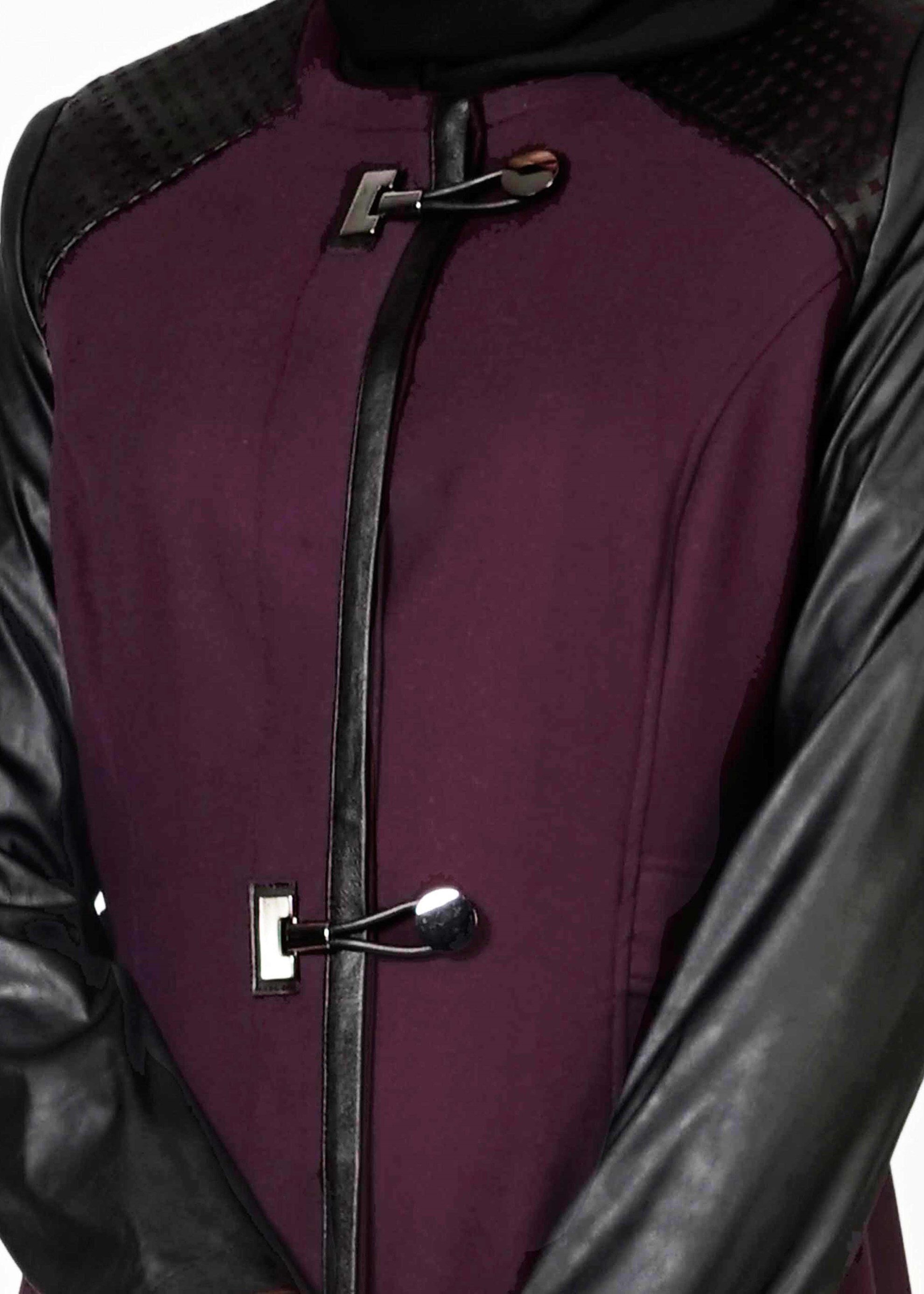 Tesettür giyim MÜRDÜM FERMUARLI TOKALI PARDESÜ 1600