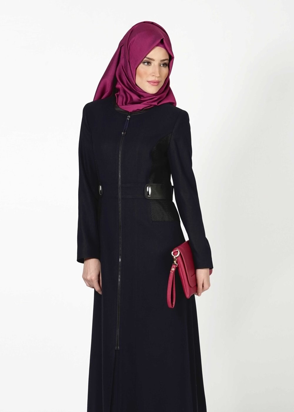 Tesettür giyim LACİVERT 1601 PARDESÜ