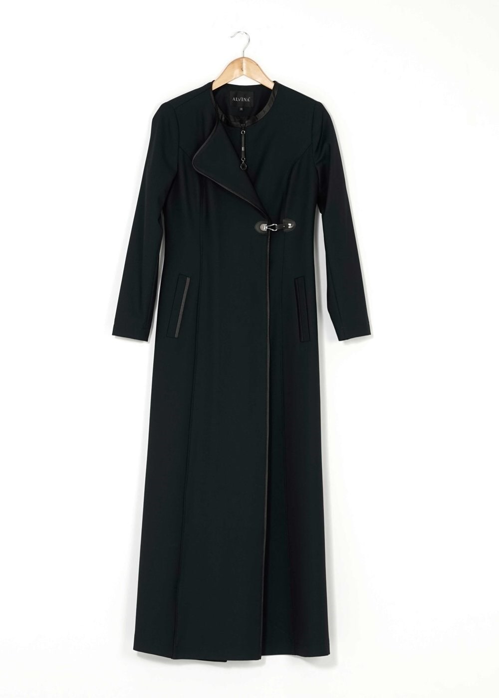 Tesettür giyim YEŞİL ÖNÜ TOKALI PARDESÜ 1608 