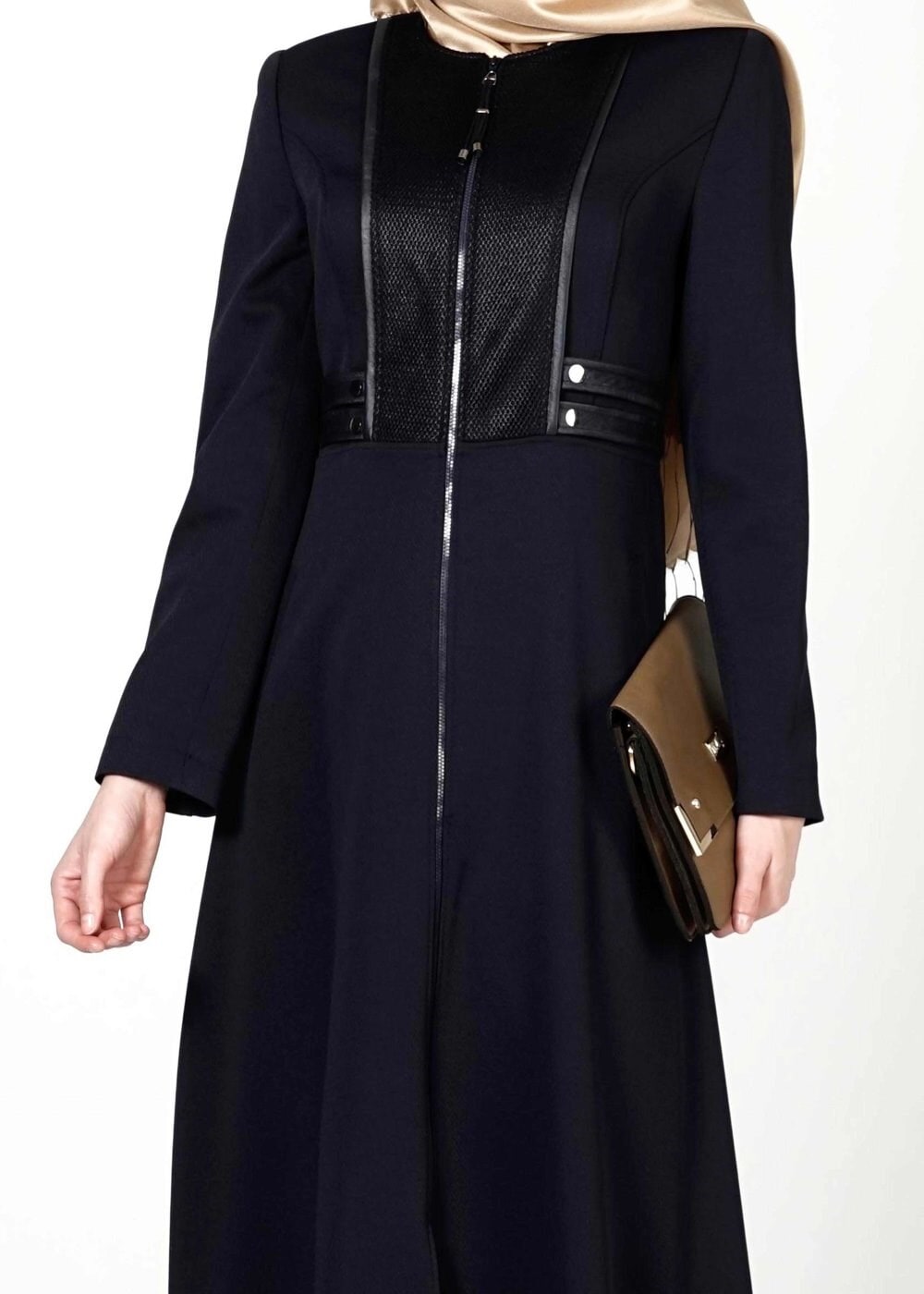 Tesettür giyim LACİVERT 1623 PARDESÜ