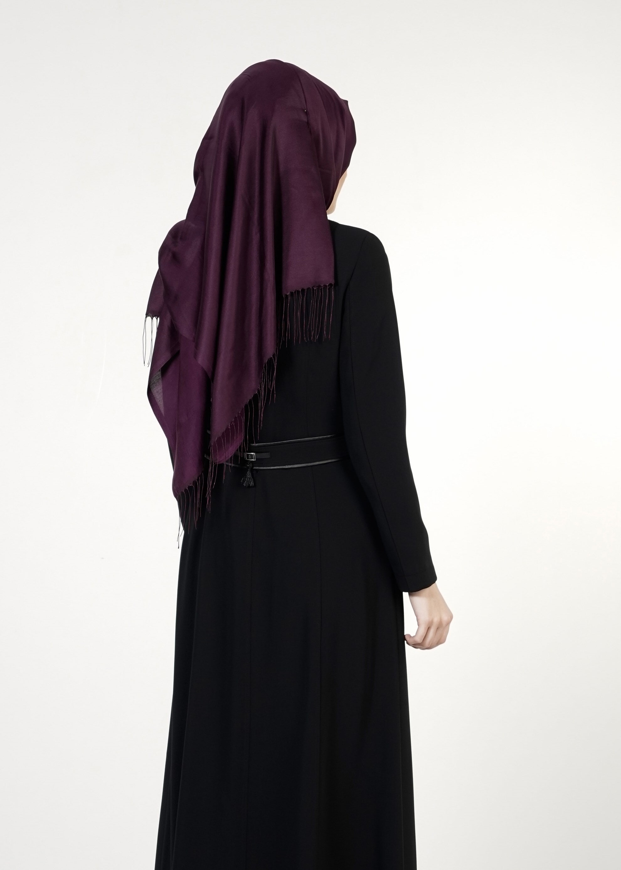 Tesettür giyim SİYAH FERMUARLI PARDESÜ 1630 