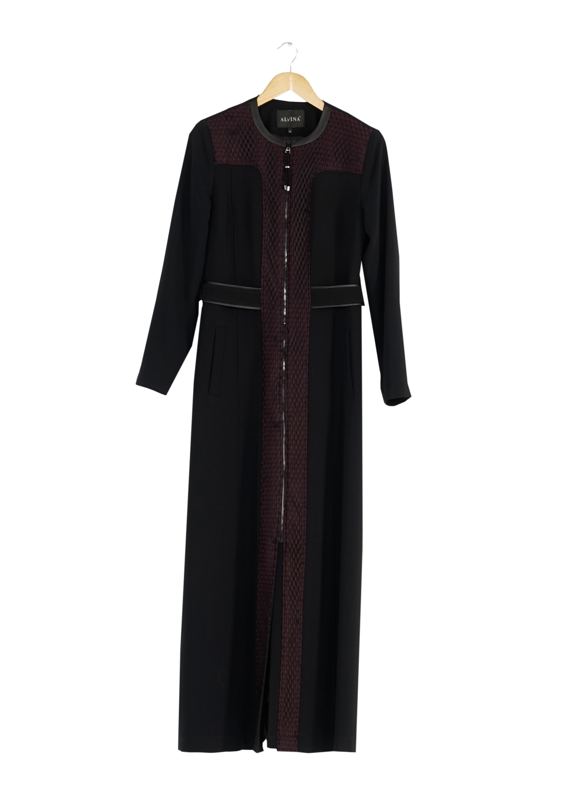 Tesettür giyim SİYAH FERMUARLI PARDESÜ 1630 