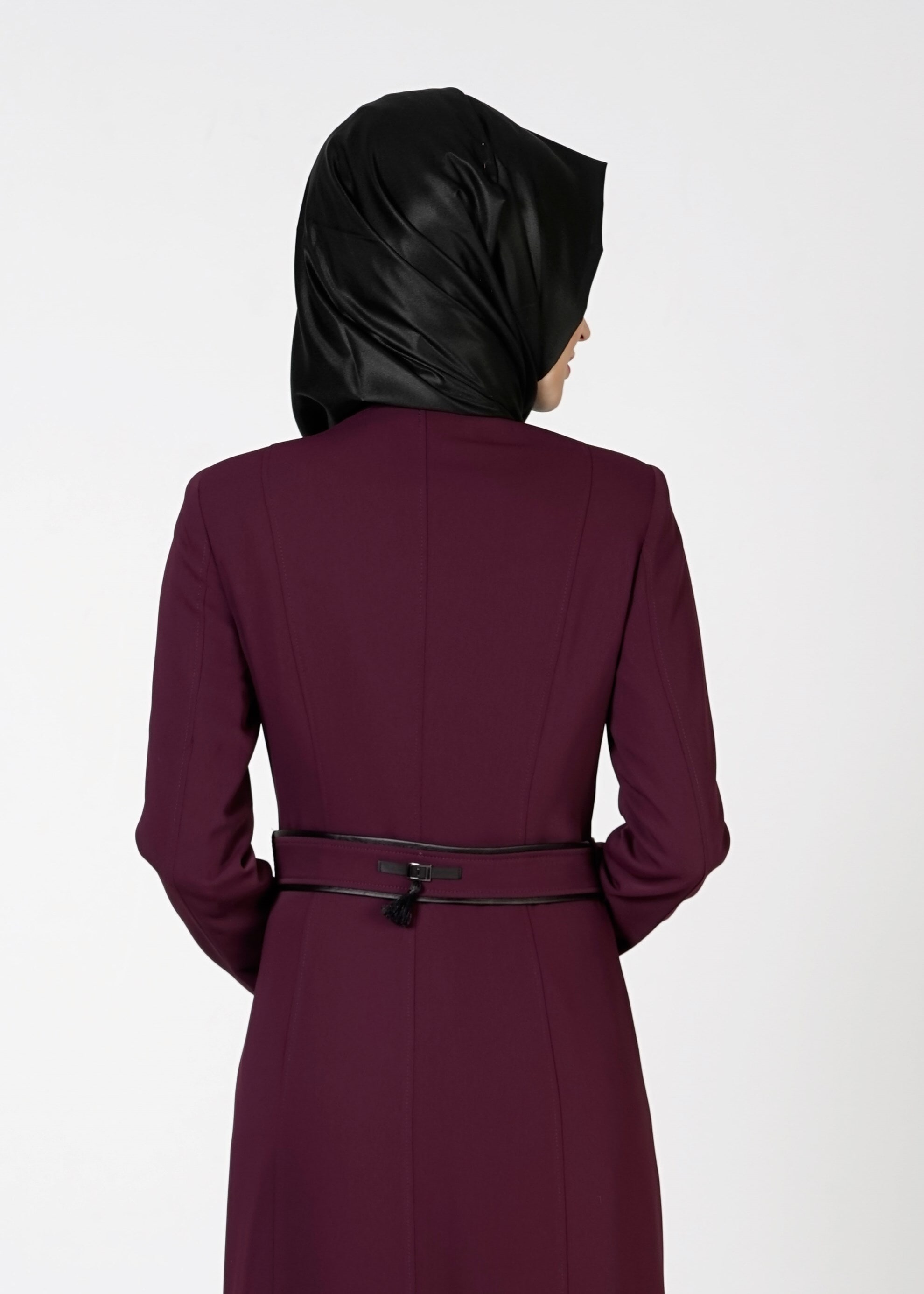 Tesettür giyim MÜRDÜM FERMUARLI PARDESÜ 1630 