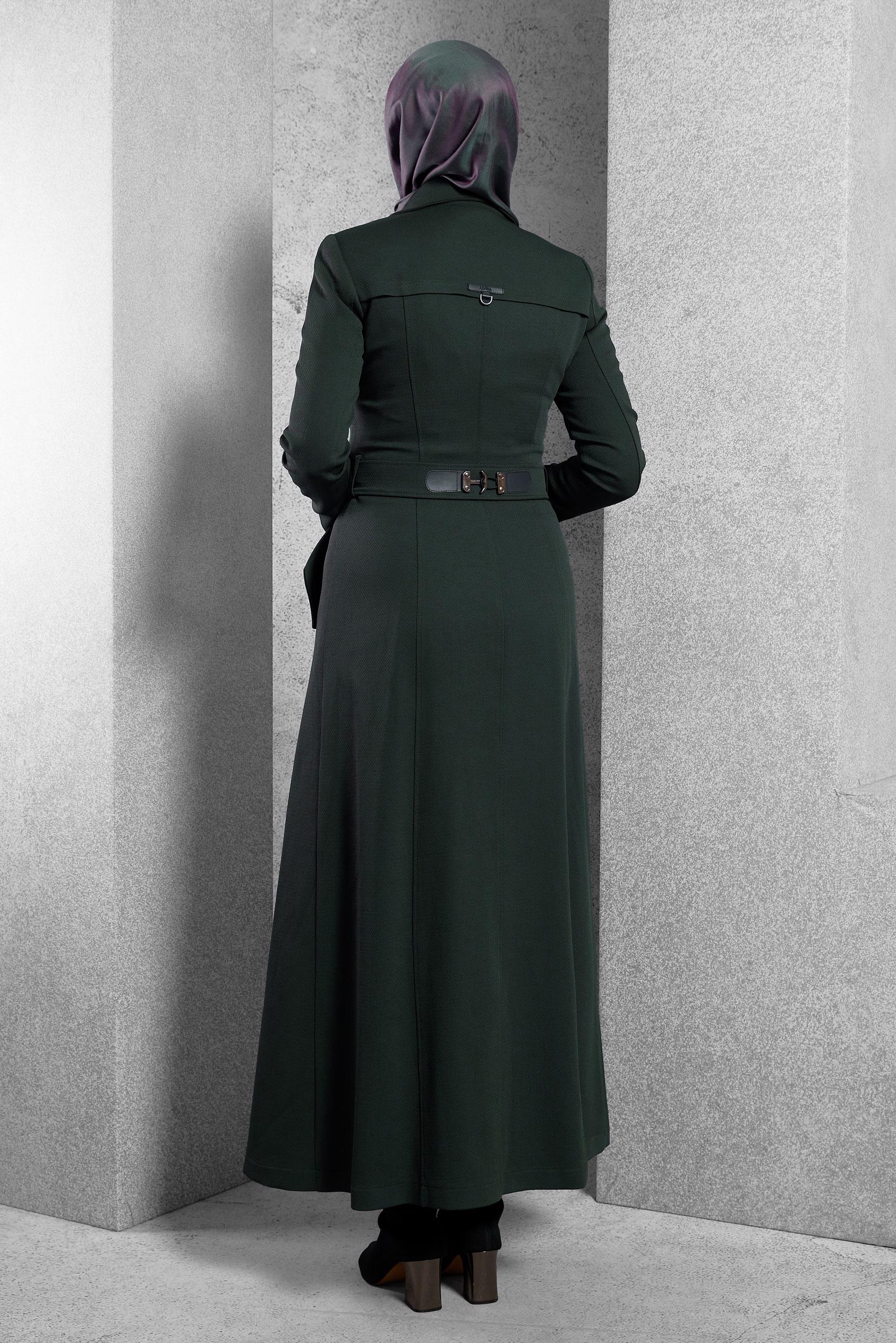 Tesettür giyim YEŞİL 1635 PARDESÜ