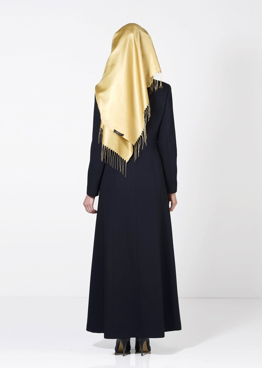 Tesettür giyim LACİVERT ÖNÜ TOKALI PARDESÜ 1637 