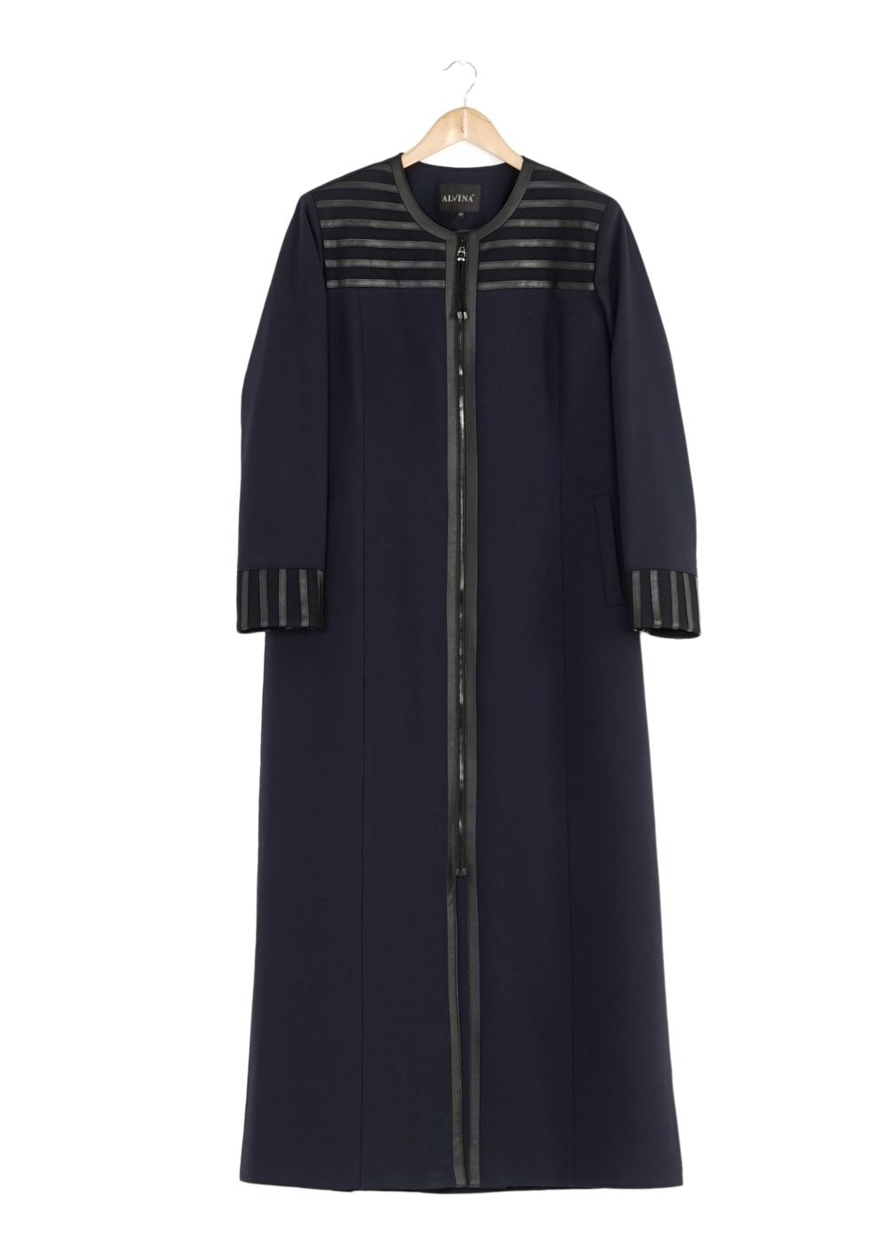 Hijab clothing NAVY BLUE ZIPPED TOPCOAT 1655 