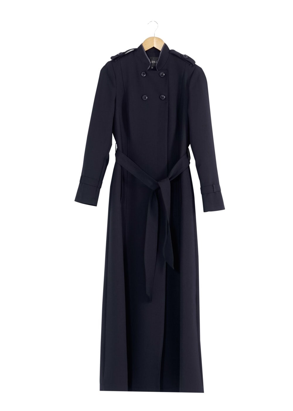 Tesettür giyim LACİVERT DÜĞMELİ KUŞAKLI PARDESÜ 1660 