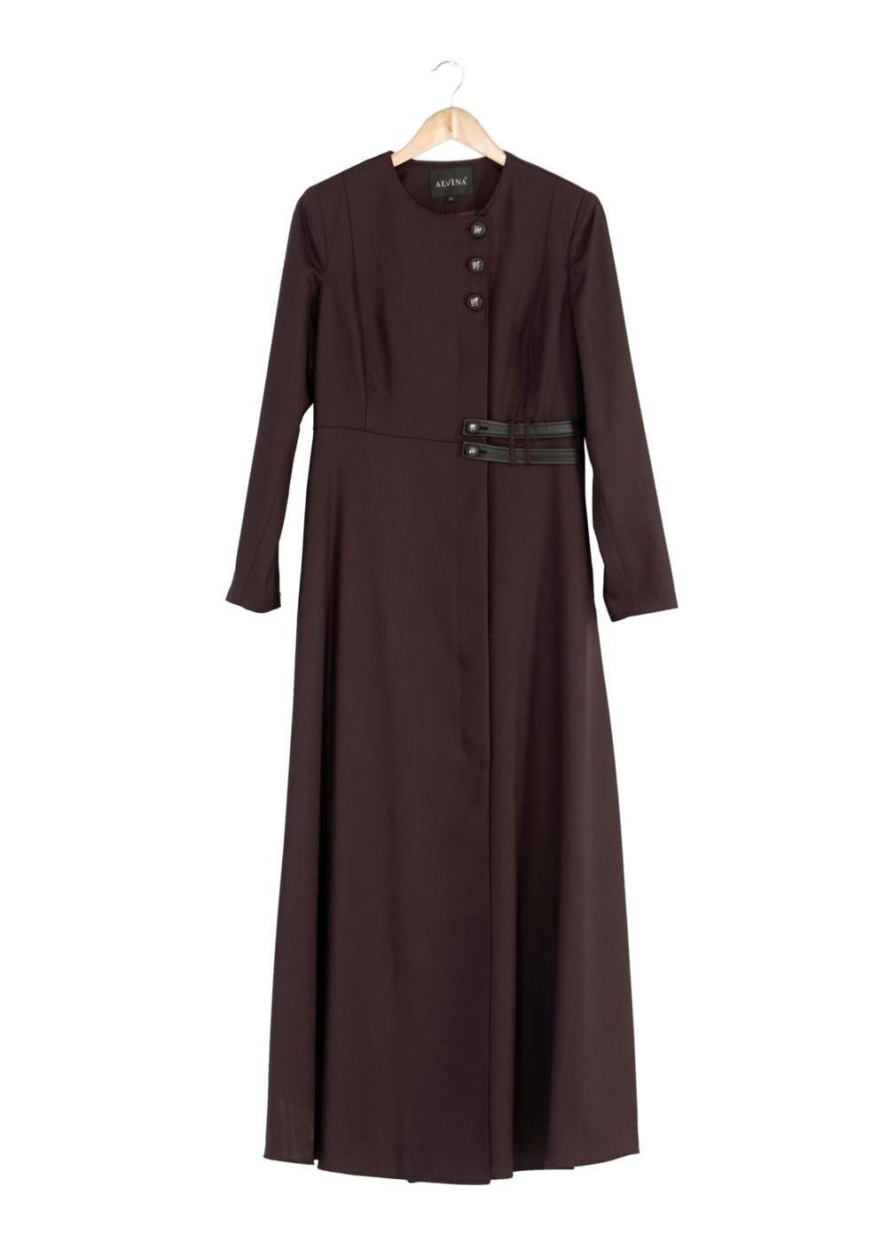 Tesettür giyim MOR DÜĞMELİ PARDESÜ 1666 