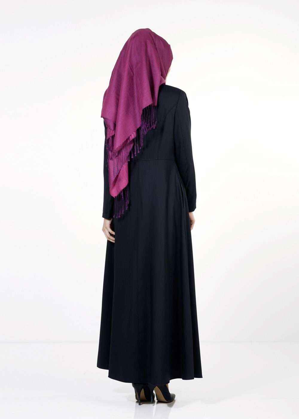 Tesettür giyim LACİVERT DÜĞMELİ PARDESÜ 1666 