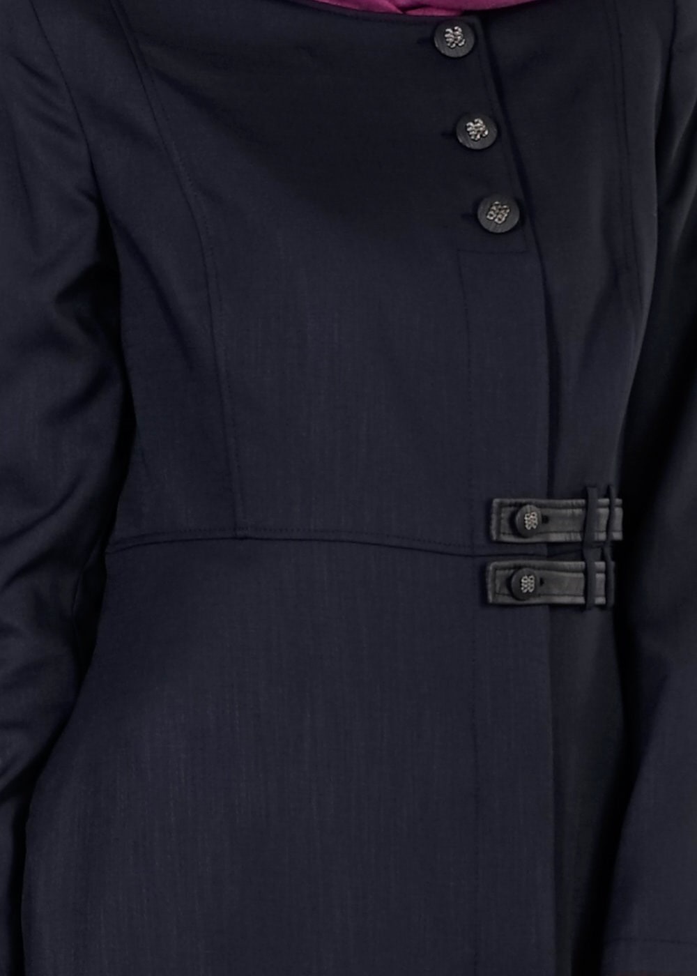 Tesettür giyim LACİVERT DÜĞMELİ PARDESÜ 1666 