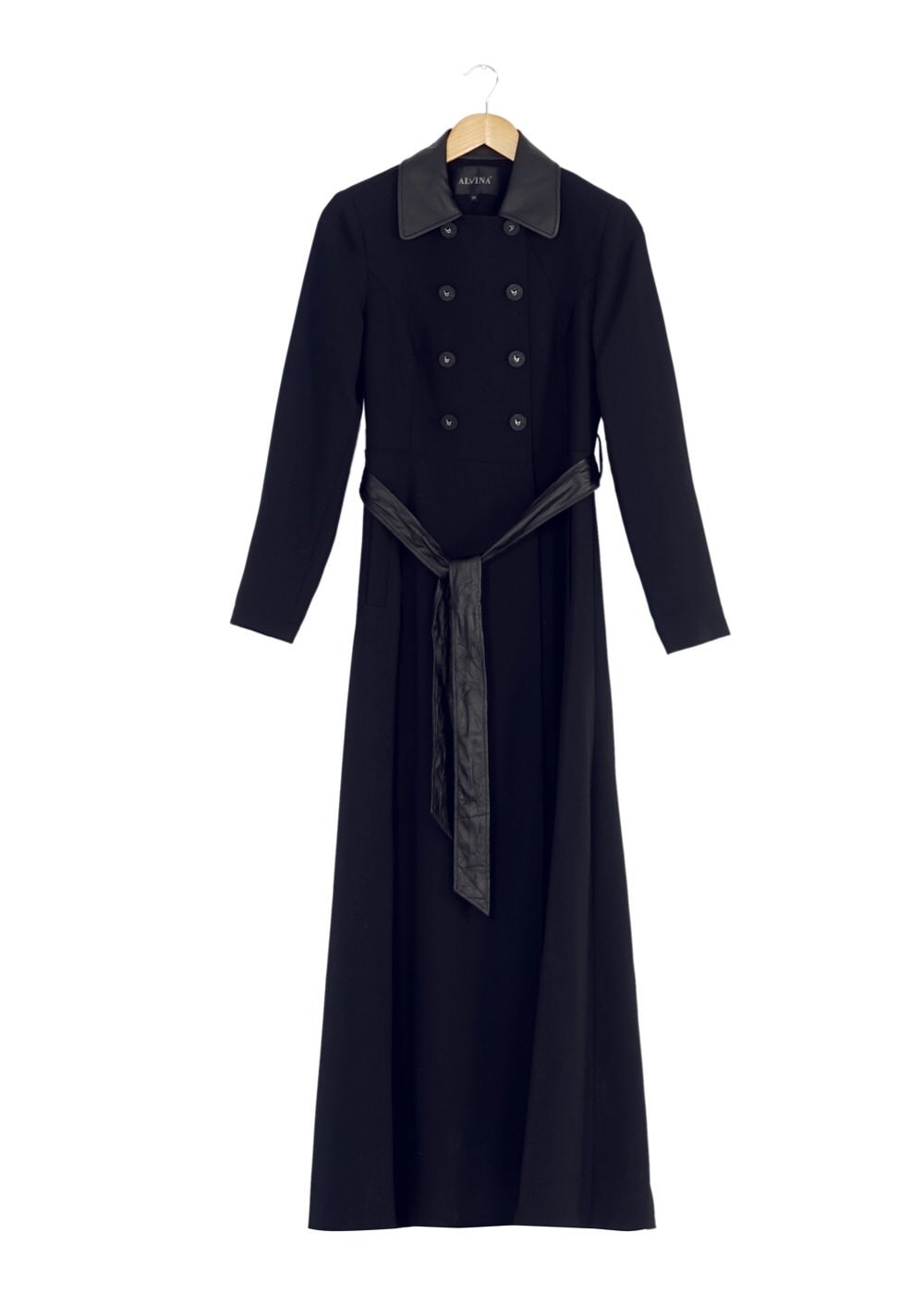 Tesettür giyim LACİVERT KUŞAKLI DÜĞMELİ PARDESÜ 1667 