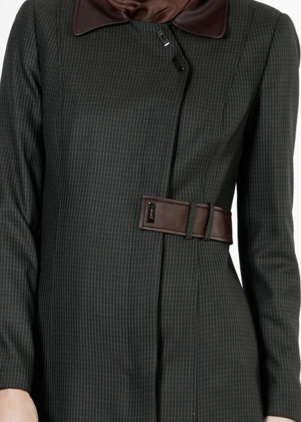 Tesettür giyim KAHVE PÖTİKARE DESEN PARDESÜ 1669 