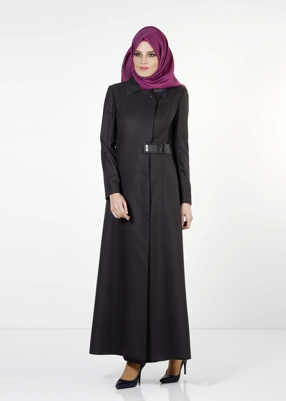 Tesettür giyim LACİVERT PÖTİKARE DESEN PARDESÜ 1669 