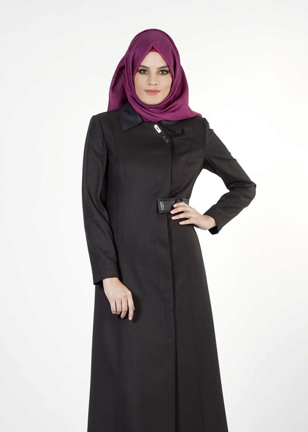 Tesettür giyim LACİVERT PÖTİKARE DESEN PARDESÜ 1669 