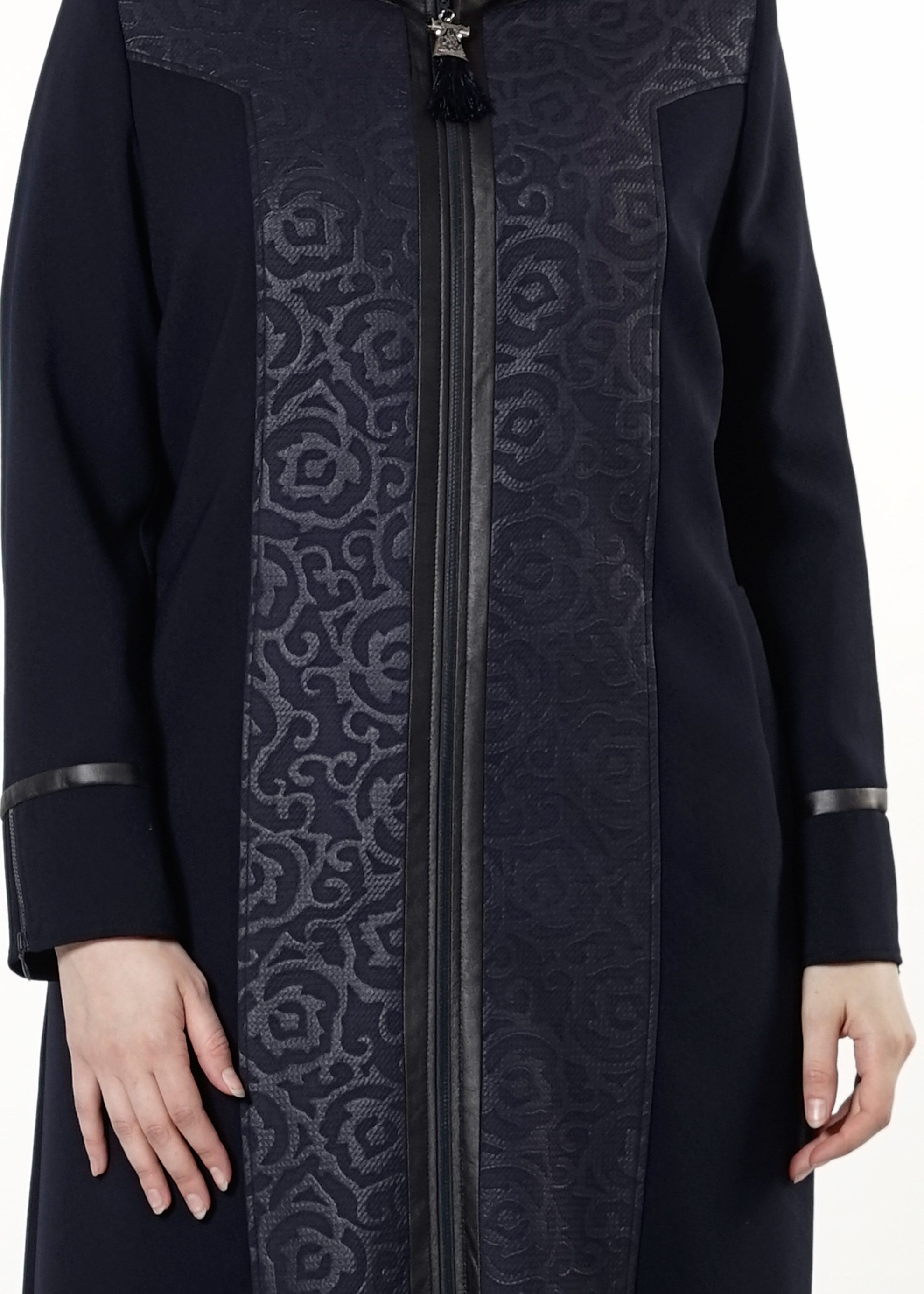 Vêtements hijab BLEU MARINE PARDESSUS ZIPPÉ 1672