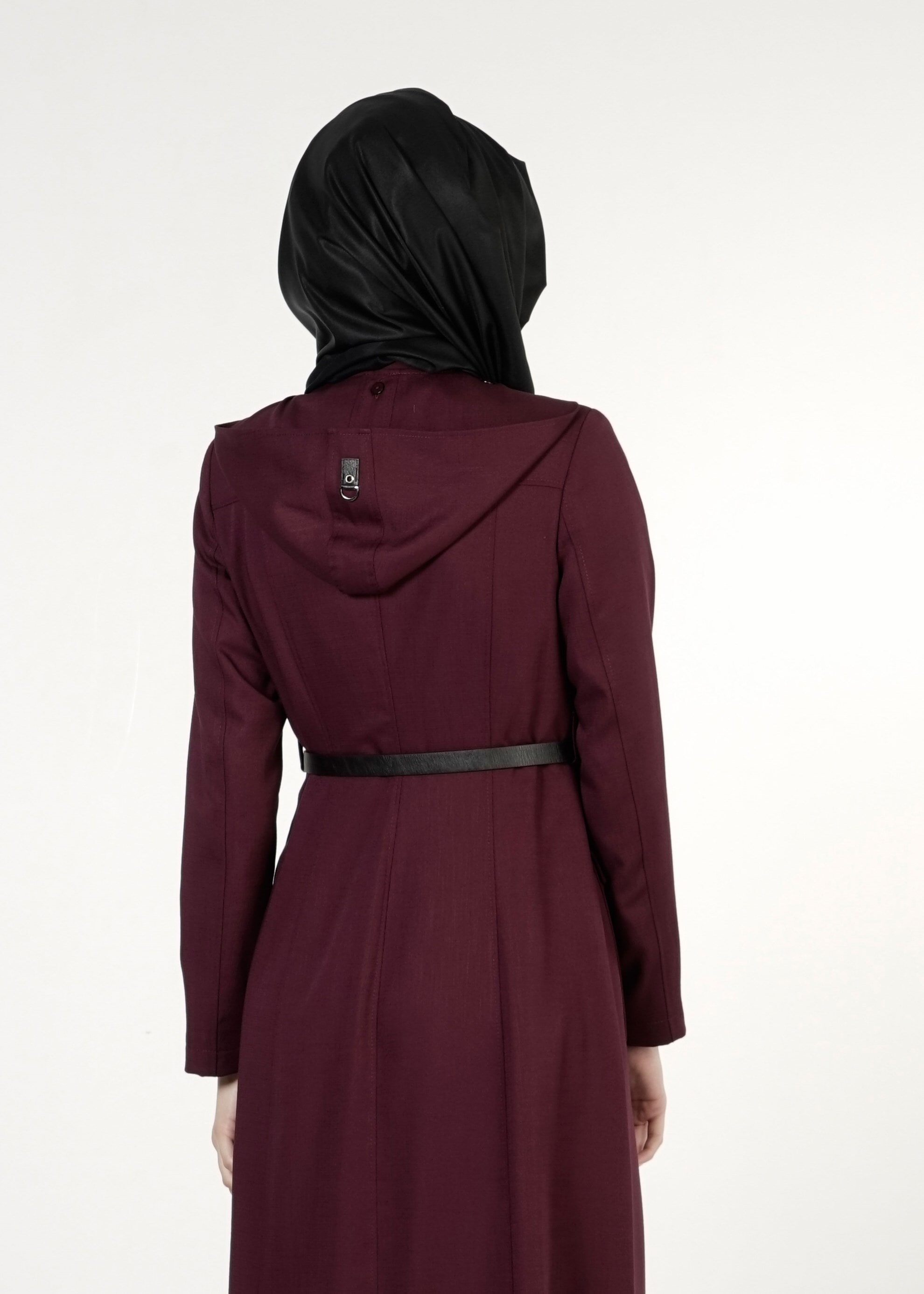 Tesettür giyim MÜRDÜM CEPLİ PARDESÜ 1676