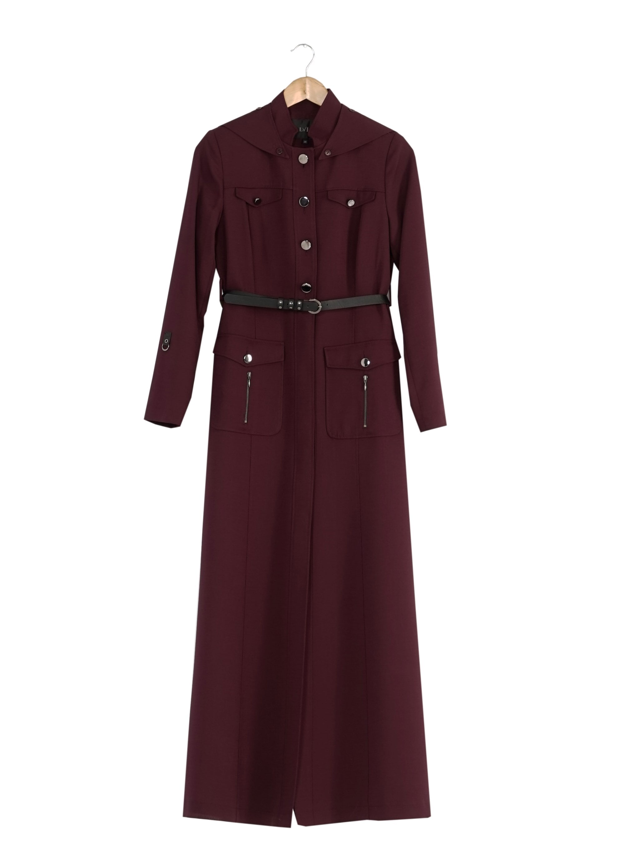 Tesettür giyim MÜRDÜM CEPLİ PARDESÜ 1676