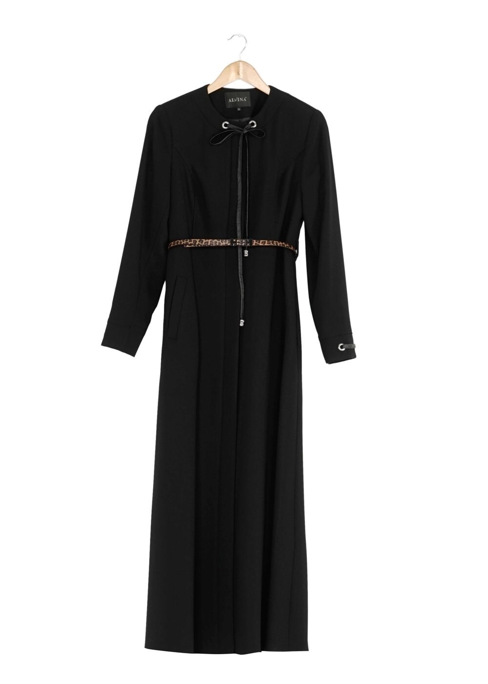 Tesettür giyim SİYAH BAĞLAMA DETAYLI PARDESÜ 1683 