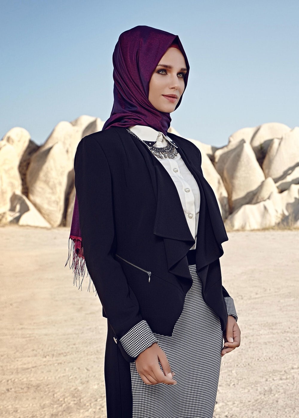 Tesettür giyim LACİVERT 3194E ETEKLİ TAKIM