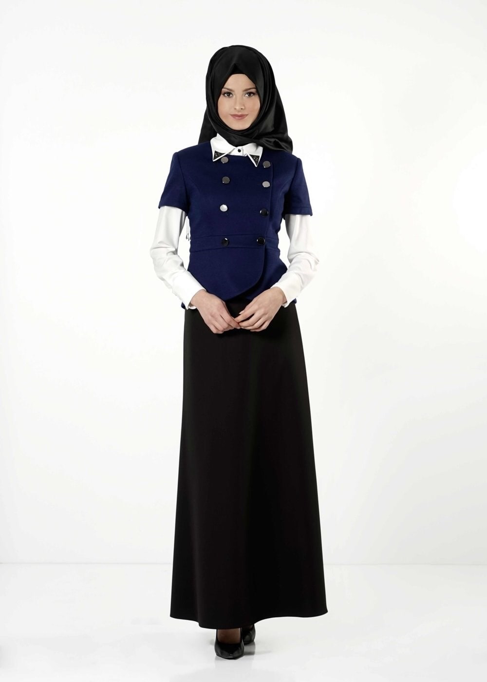 Tesettür giyim LACİVERT 3203E TAKIM