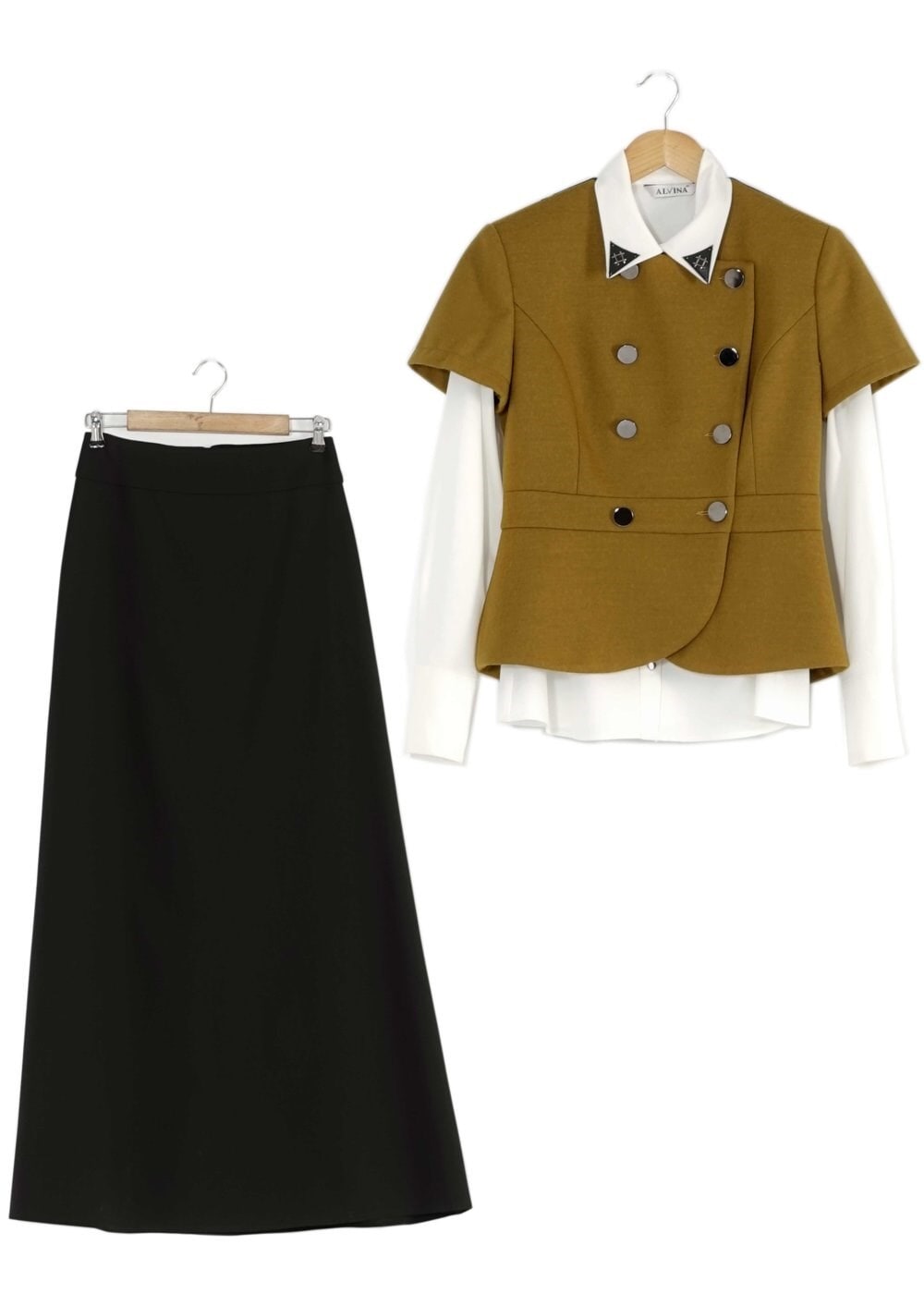 Tesettür giyim YEŞİL 3203E TAKIM