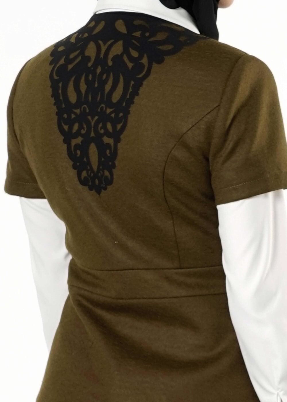 Tesettür giyim YEŞİL 3203E TAKIM