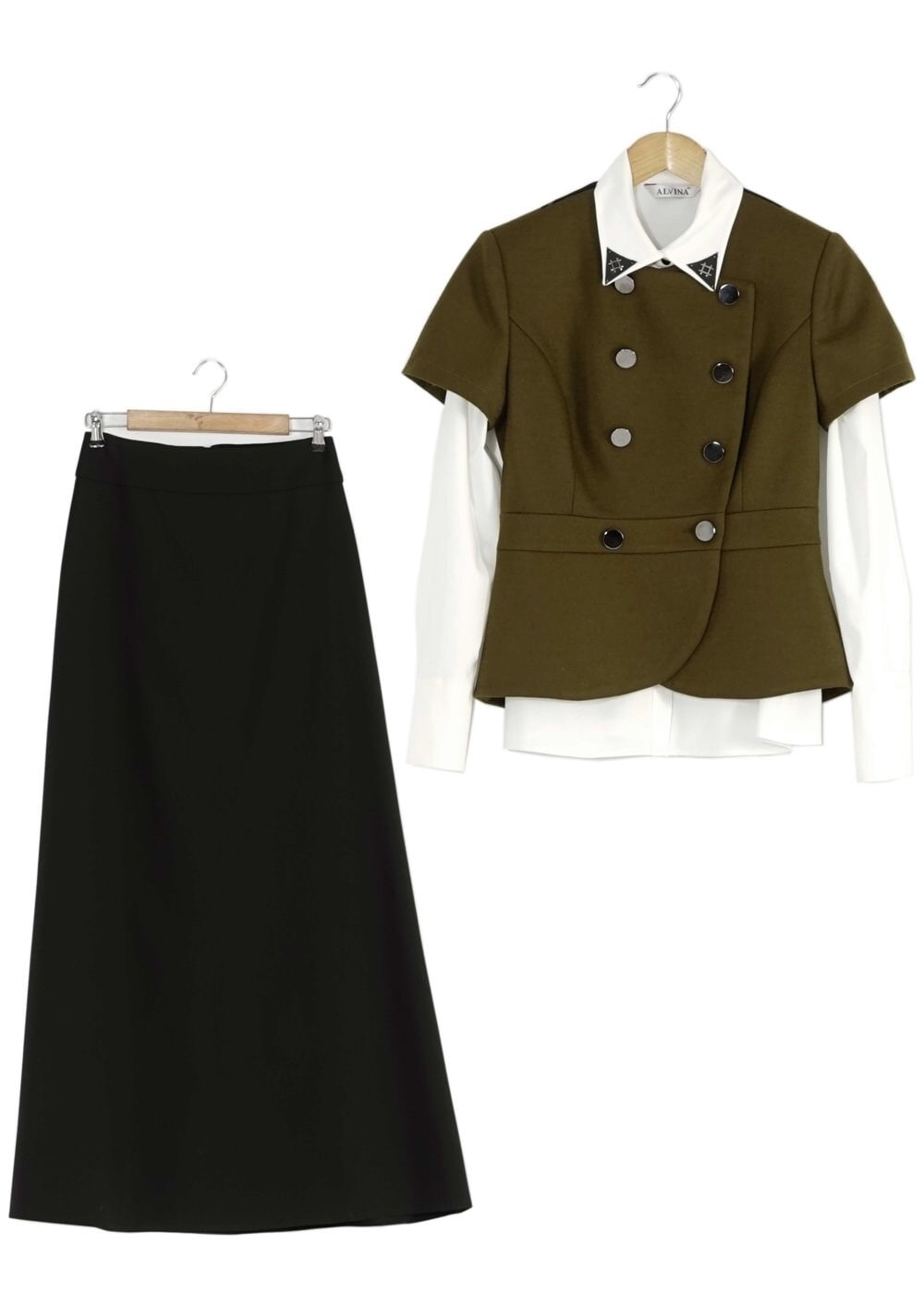 Tesettür giyim YEŞİL 3203E TAKIM