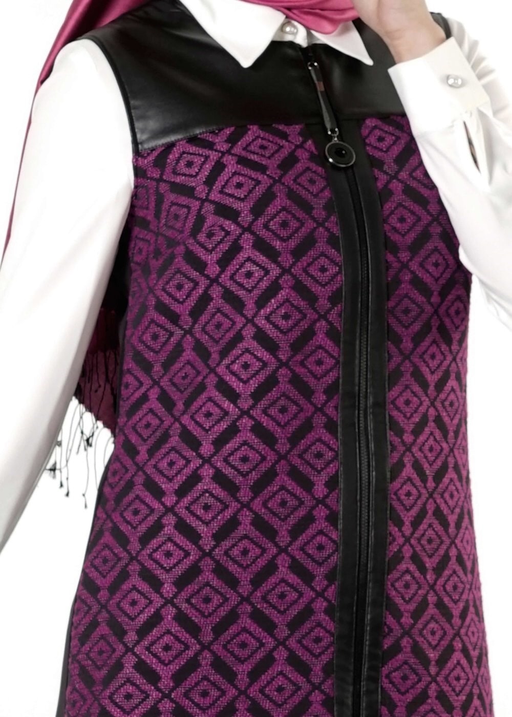 Tesettür giyim FUŞYA 3161P TAKIM