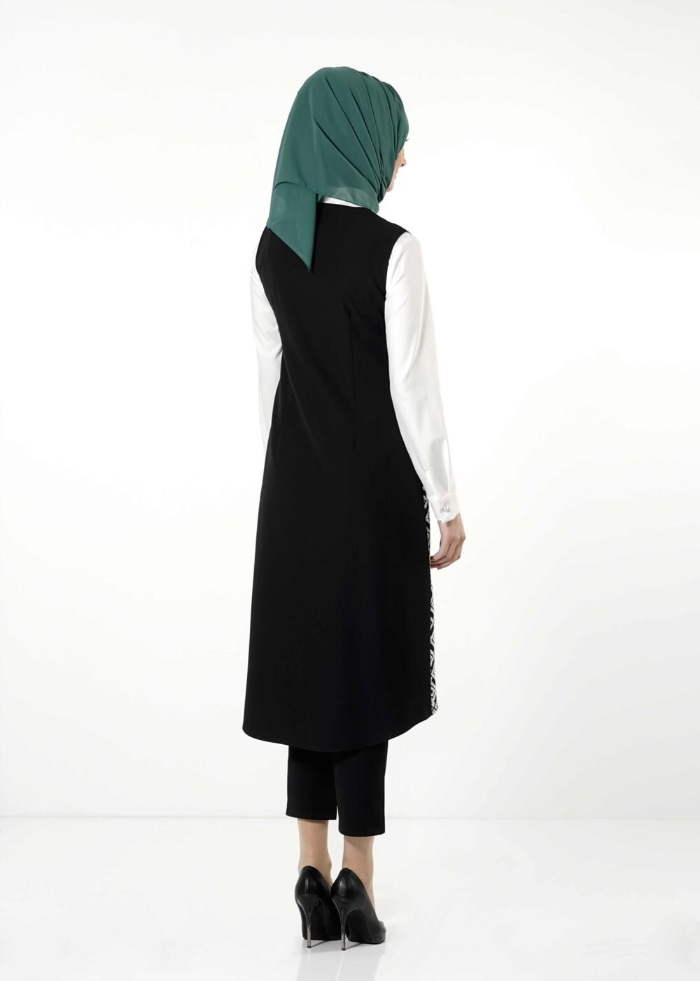 Tesettür giyim SİYAH 3161P TAKIM