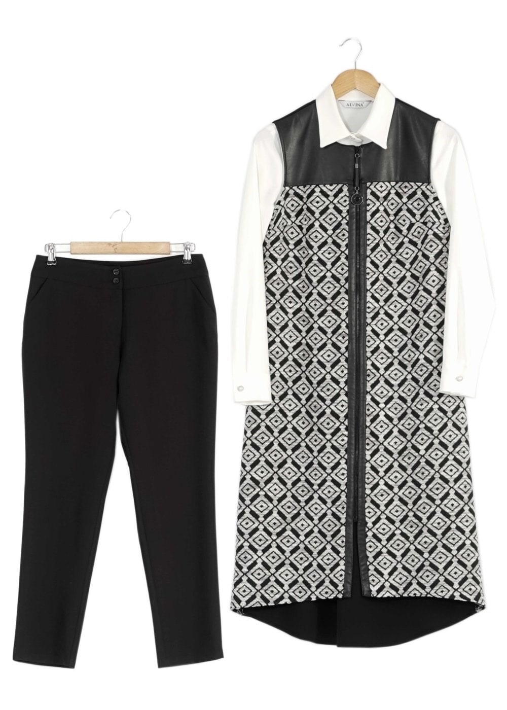 Tesettür giyim SİYAH 3161P TAKIM